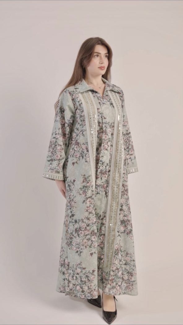 جلابية كويتية خفيفة بشك طولي